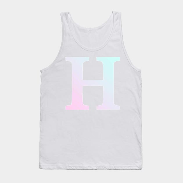 The Letter H Cool Colors Design Tank Top by Claireandrewss